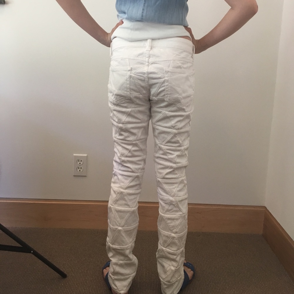 Isabel Marant White Geometric Pants Size 4