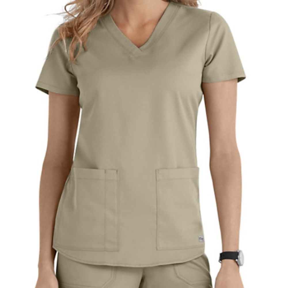 Grey's Anatomy 2 Pocket V-Neck Scrub Top