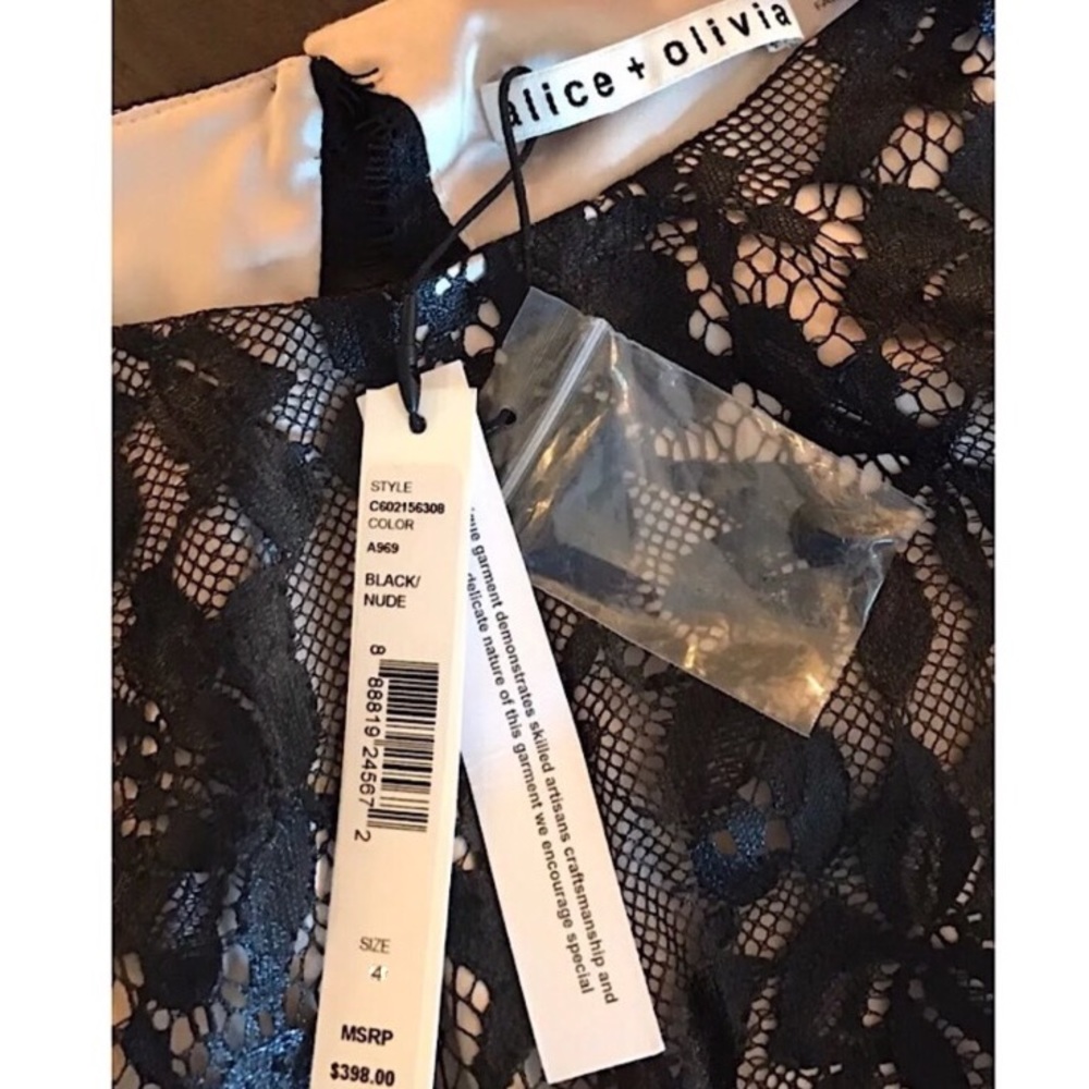 Alice + Olivia Lace Ashleigh Open Back Romper - Picture 8 of 8