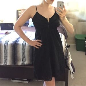 Black Floral Eyelet 100% Cotton Dress