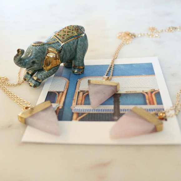 Triangle Stone Necklace - Picture 4 of 5