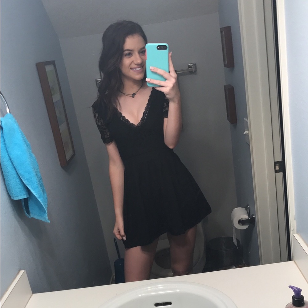 Short Black lace dress