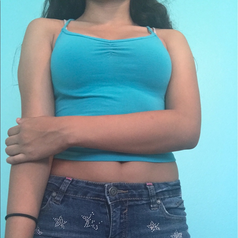 Bright Blue crop top