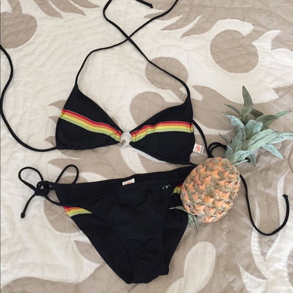 Ocean Pacific (OP) black string bikini