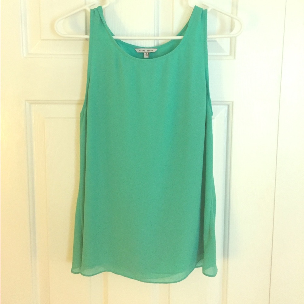 Open Back Summer Green Blouse