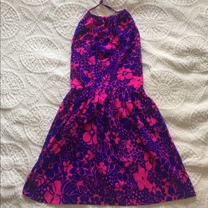 Vintage 60's flower power min halter dress.