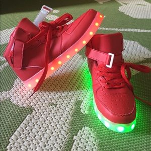 High top light-up sneakers