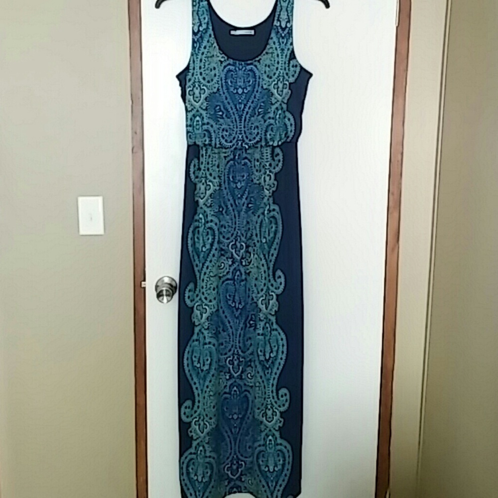 Royal blue maxi dress
