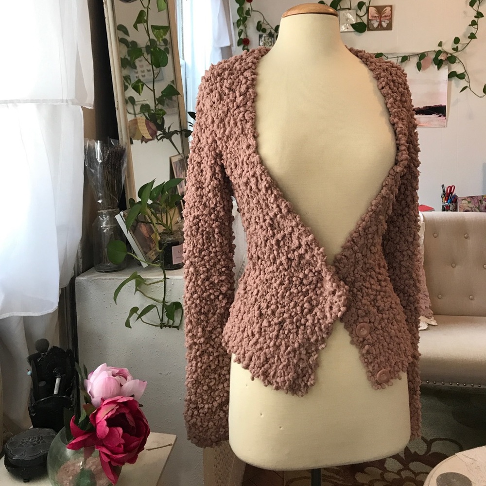 Fluffy Pink Sweater/ Jacket