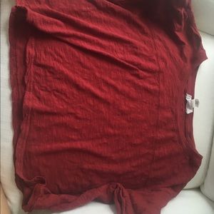 Red cropped top
