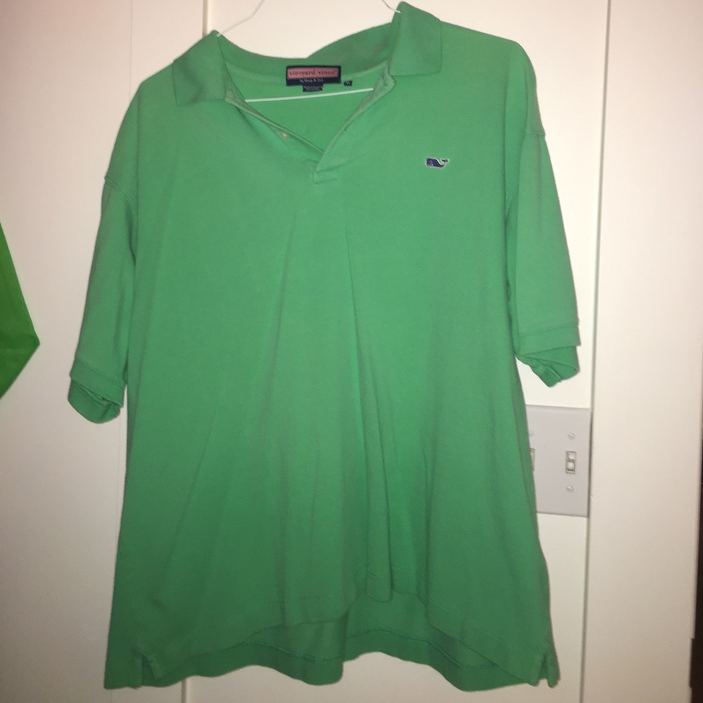 ✔️✔️✔️Vineyard vines green collared shirt