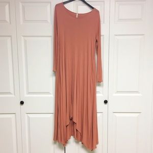 Maxi salmon pink dress