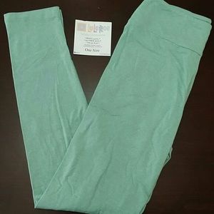 LuLaRoe OS Heathered Mint Leggings