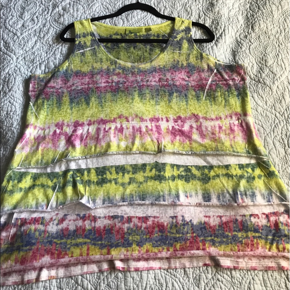 Avenue Multi-colored Tie-Dye Tank 18/20