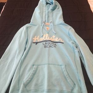 Bright blue hollister hoodie