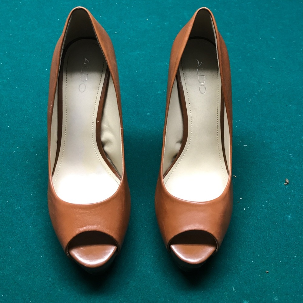 **Aldo Cognac Heels**