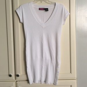 White sweater tunic