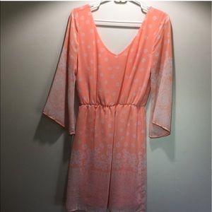 Alya low back summer floral orange dress. Size M.