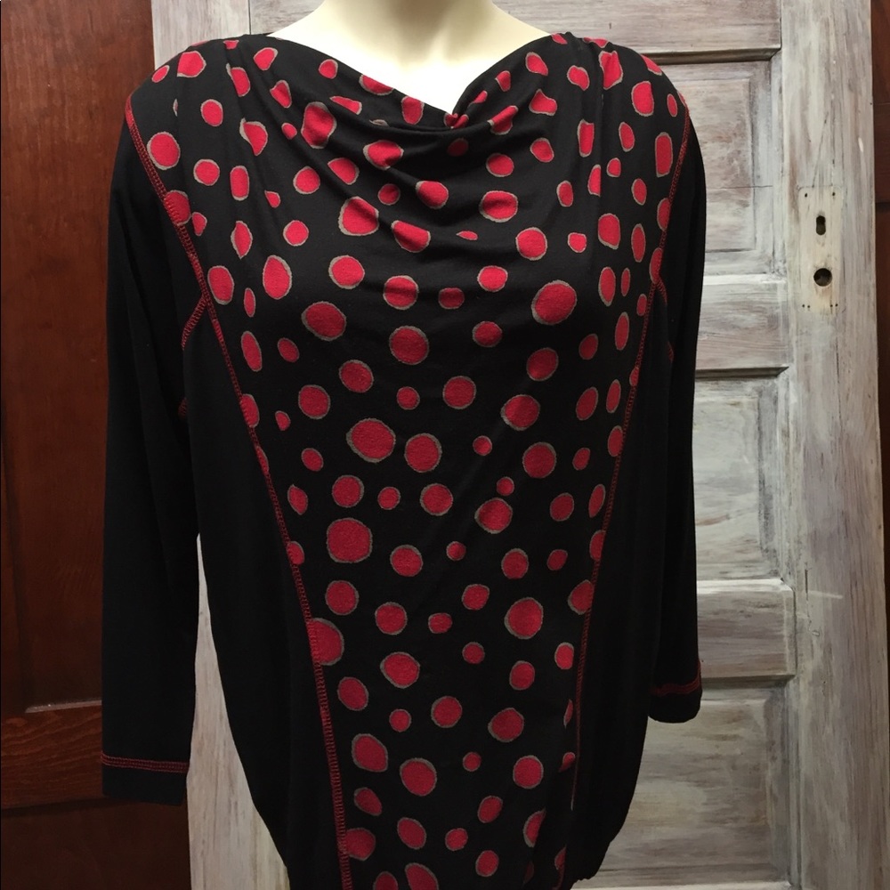 Black Polka Dotted Long Sleeve