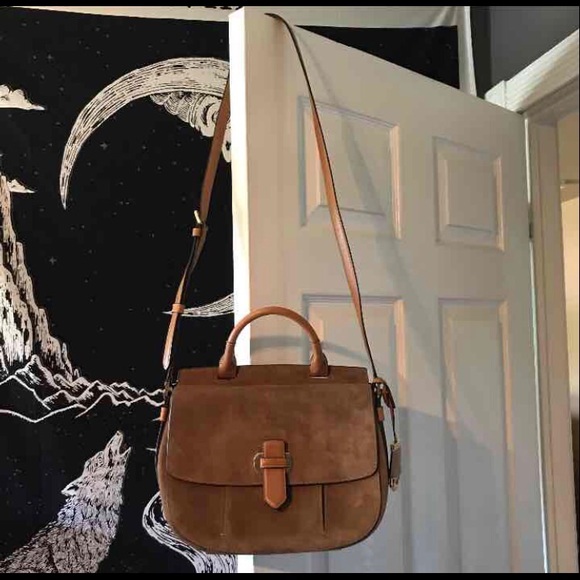 Michael Kors Large Suede Crossbody - Picture 1 of 3