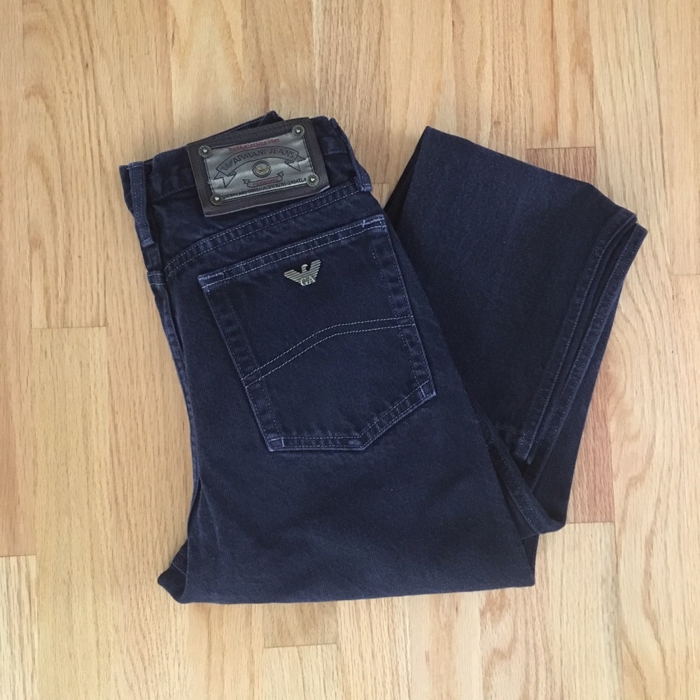 Armani Vintage High Waist Black Jeans