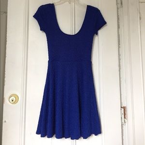 Low Scoop Neck Textured Dress