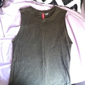 Military green H&M muscle tee