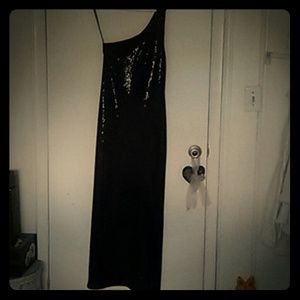 Black one shoulder dress