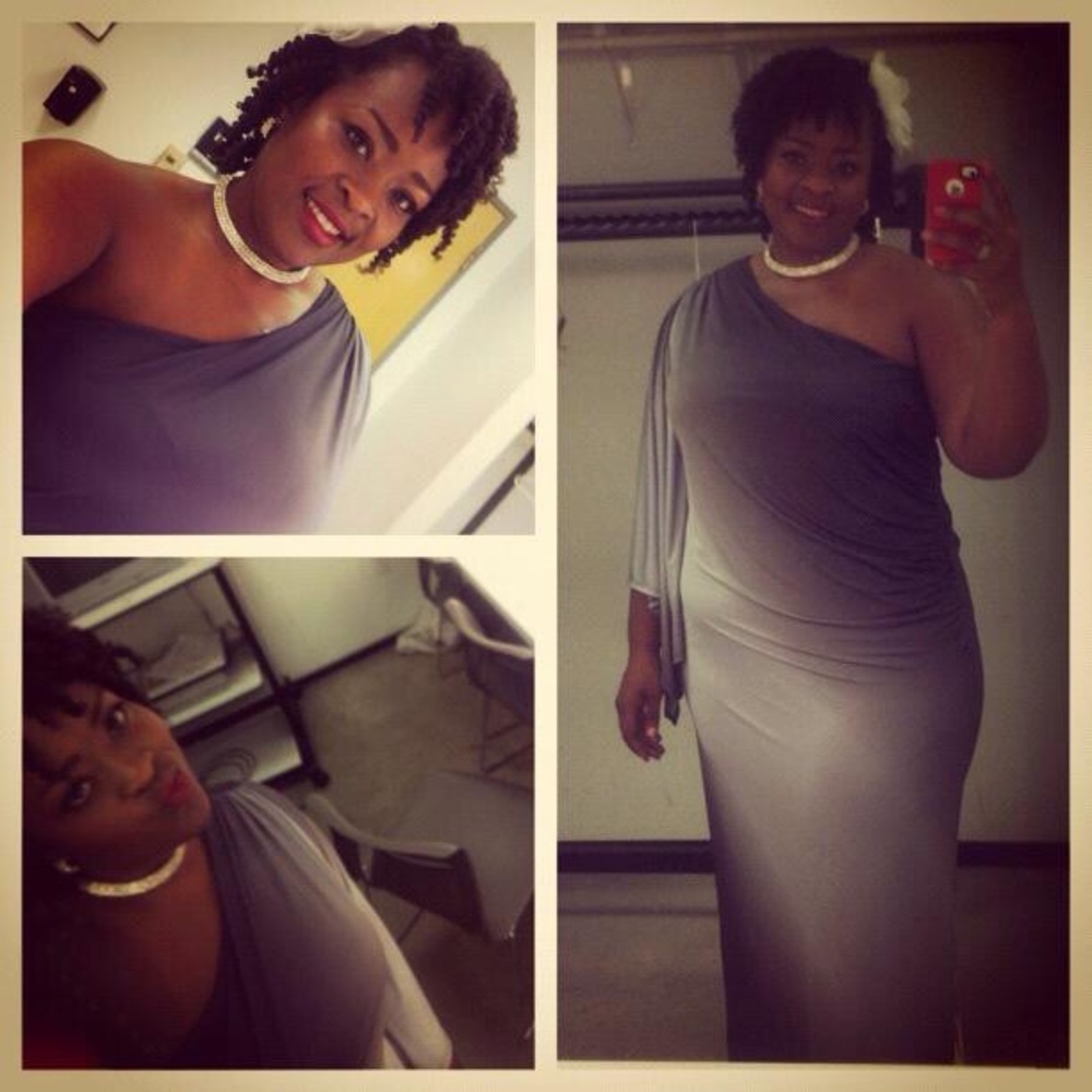 Gray black faded dress