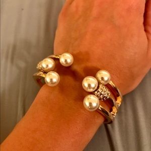 Pearl + Gold Bangle