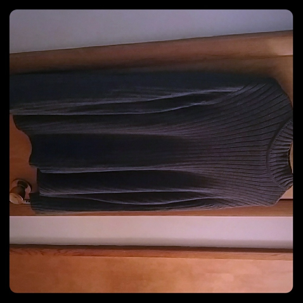 Gray turtleneck sweater