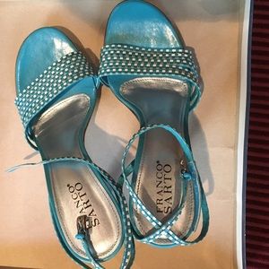 Brand New Franco Satro heels ,turquoise color