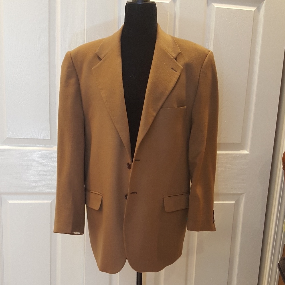 Louis Dell'Olio Brown Cashmere Mens Jacket