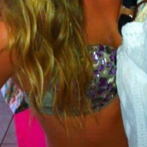 Jeweled swim suit top