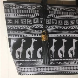 Rare Johnathan Adler Duchess Greyhound Tote