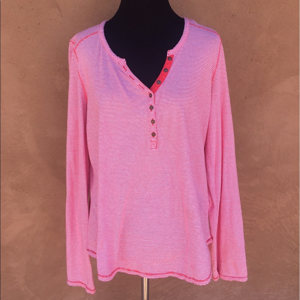 Lucky Brand Striped Multi Pull Over Long Sleeve