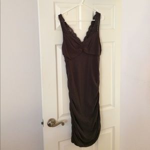 NWT Express dress, rouched sides, lace v neck