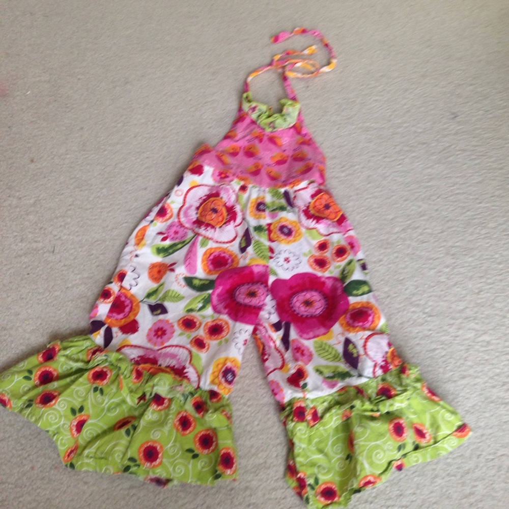 Jelly the pug floral romper, 3T