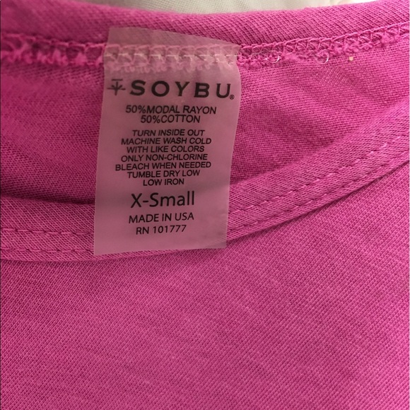 Soybu Pink Yoga Tee x-small - Picture 3 of 5