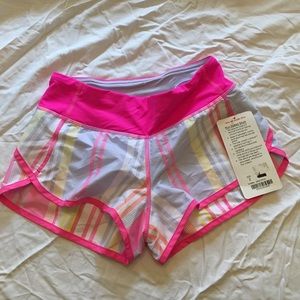 NWT Lululemon speed shorts size 2
