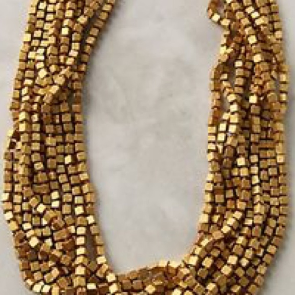 Anthropologie chunky gold necklace