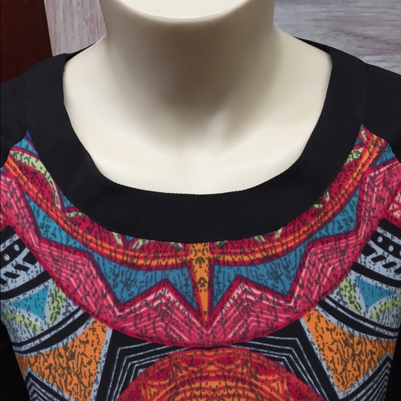 Black Based Multicolored Dress - Picture 2 of 5