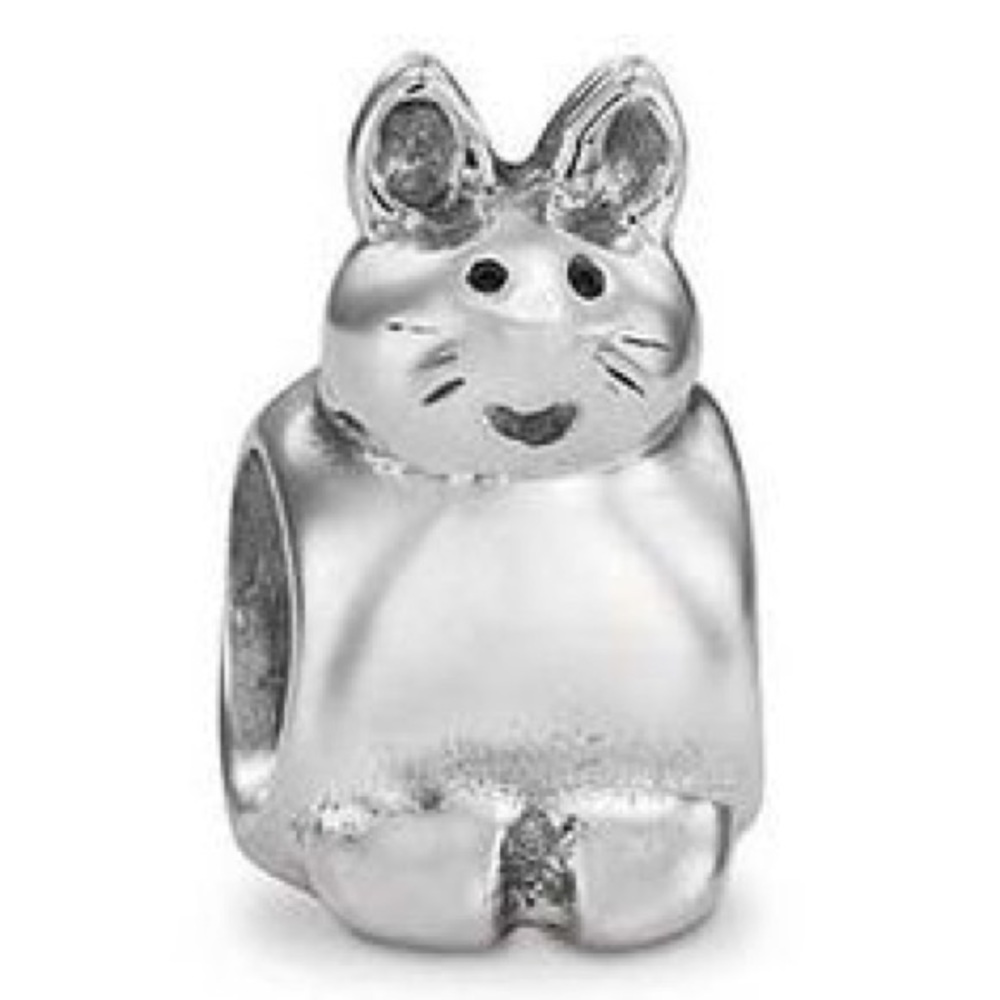 Rare Retired Pandora Silver Cat Charm