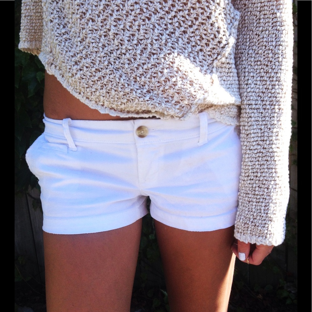 AE white twill shorts (lightly used)