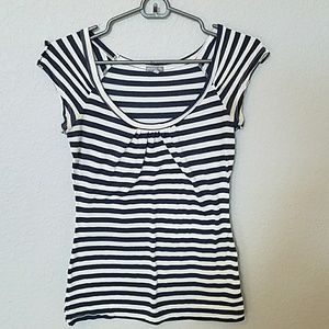 Navy and White Charlotte Russe Top