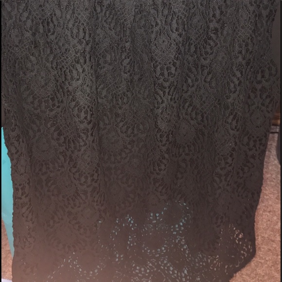 Lane Bryant black top with lace. - Picture 3 of 5
