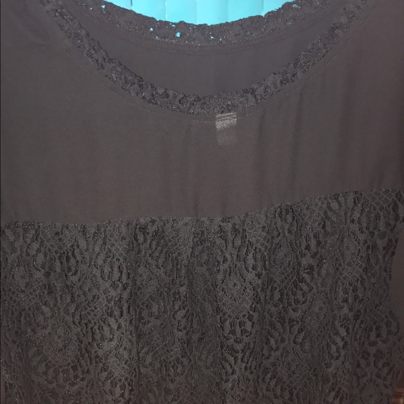 Lane Bryant black top with lace. - Picture 5 of 5