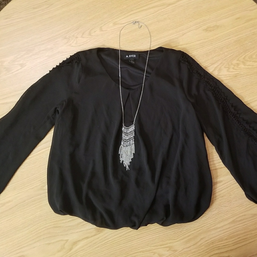 Black Sheer Top
