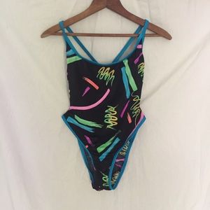 Vintage 80's One Piece Bathing Suit