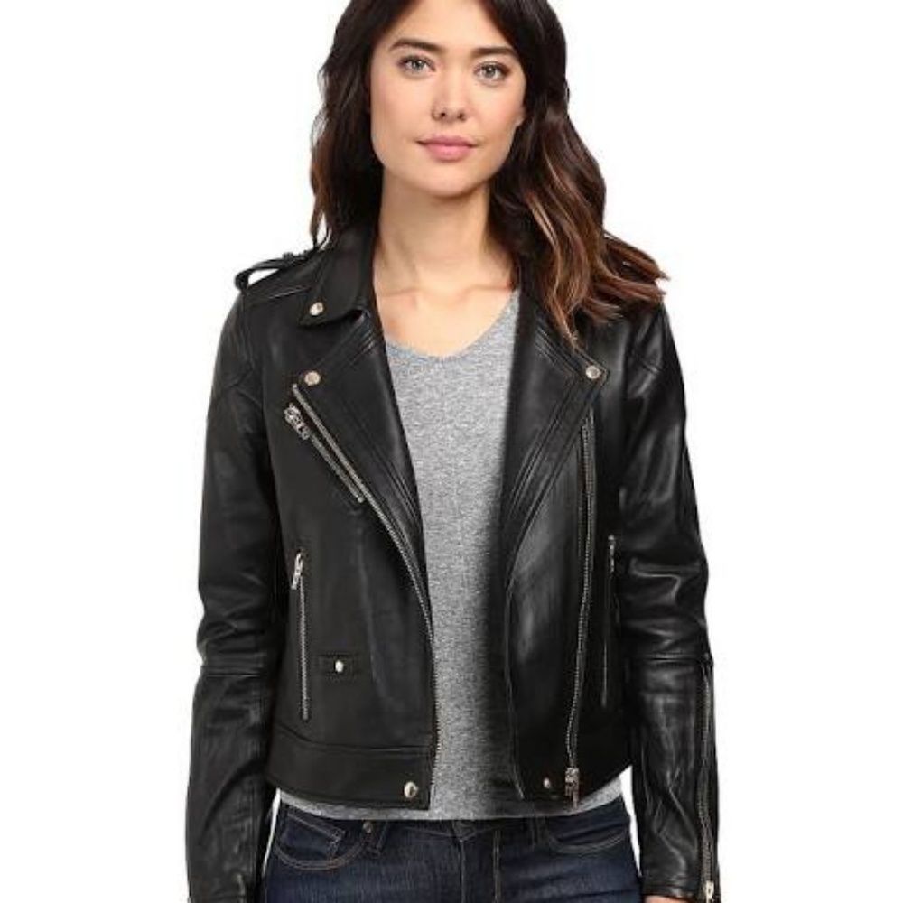 BlackNyc motocycle faux leathet jacket